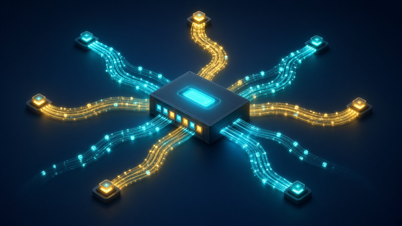 Illustration explaining Switched Network